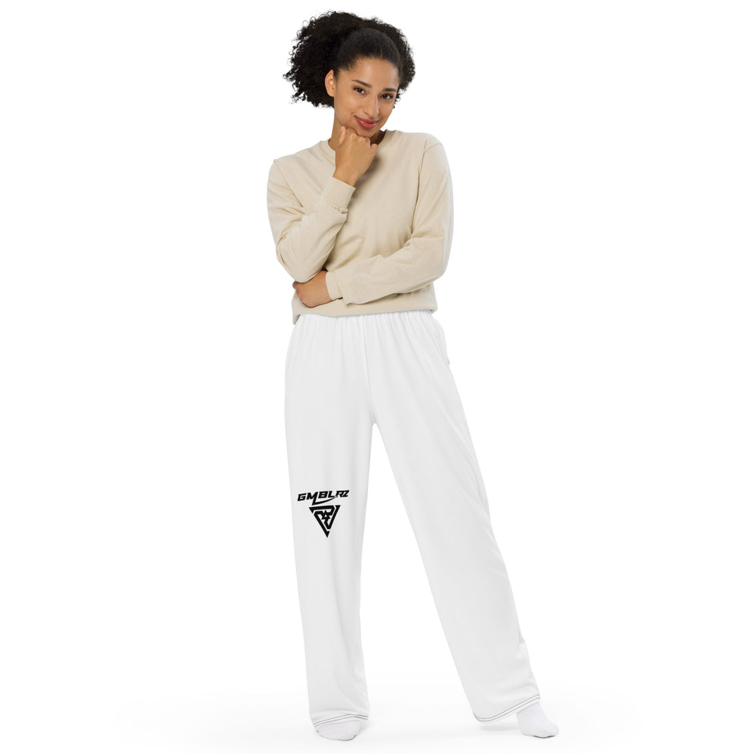 All-over print unisex wide-leg pants