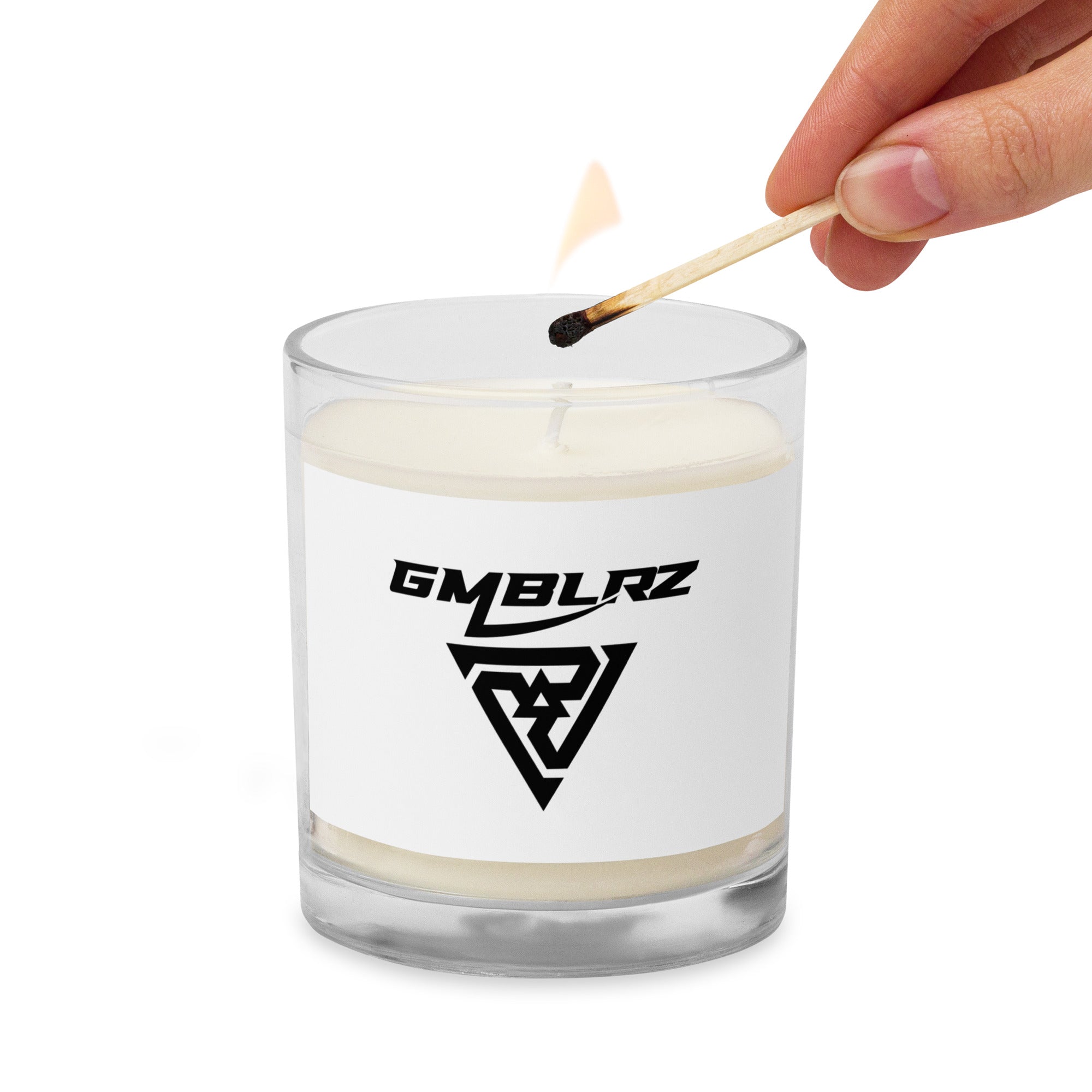 Glass jar soy wax candle