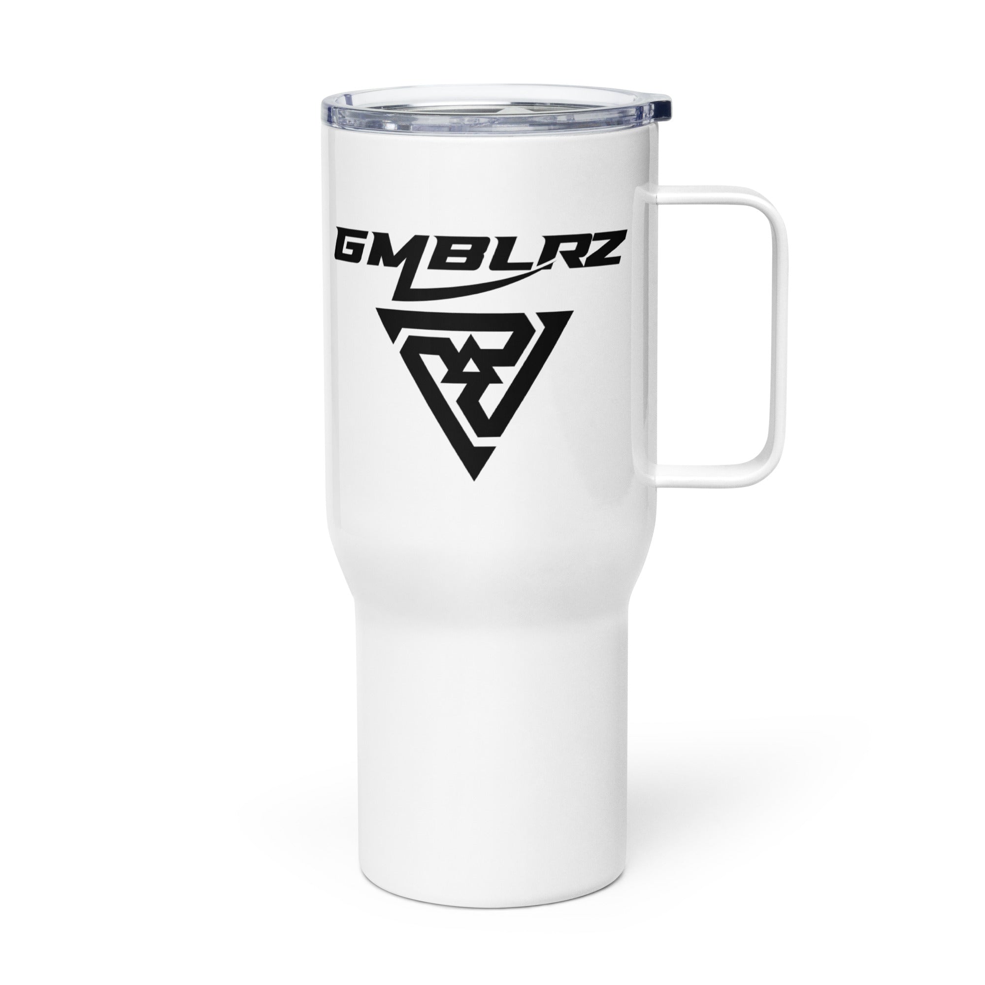 Travel mug with a handle